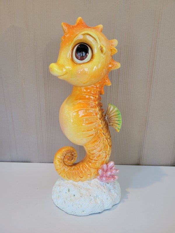 Preview: Gloss Seepferd groß, gelb